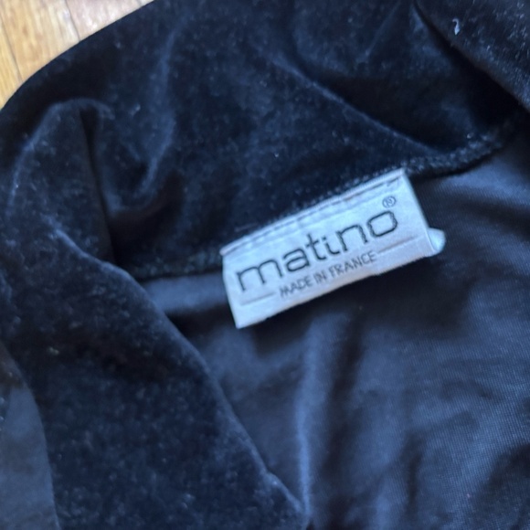 vintage 80s / 90s y2k velvet and slinky material fit flair black dress - Picture 2 of 6